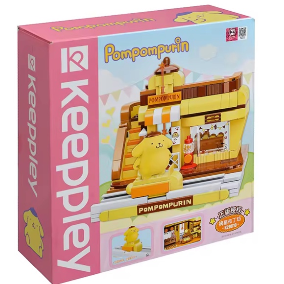 Sanrio Original Hello Kitty Anime Figures Building Blocks Toy Set - Pompompurin